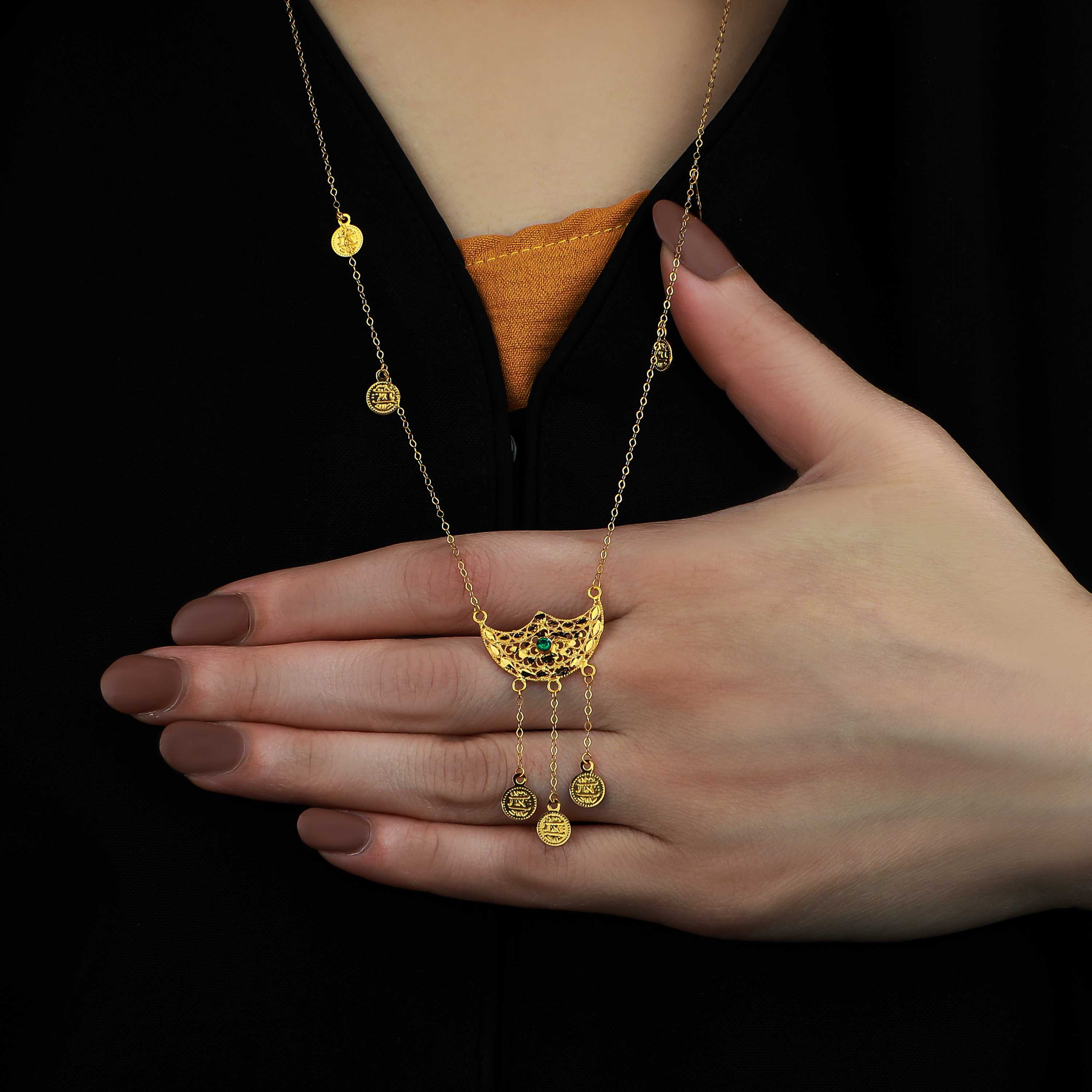 21 karat gold necklace, Turkish made - (H-0614)